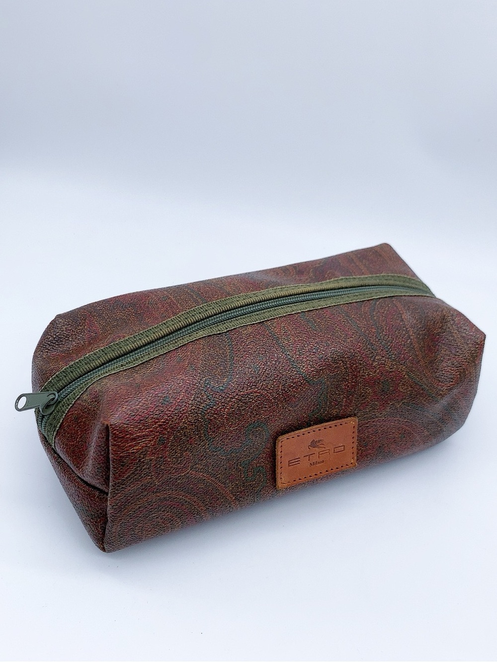 Vintage Etro Paisley Print Toiletry Cosmetic Pouch